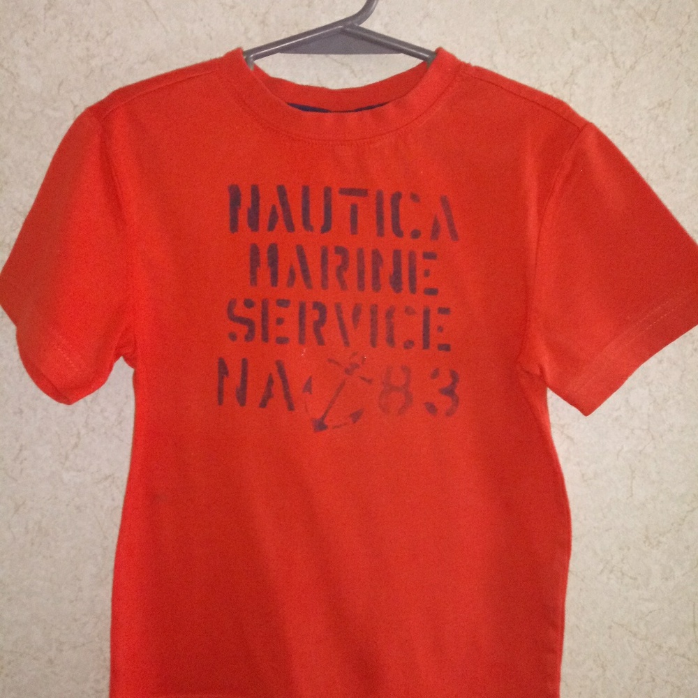 Orange nautica boy shirt